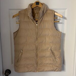 J. McLaughlin tan suede vest size medium